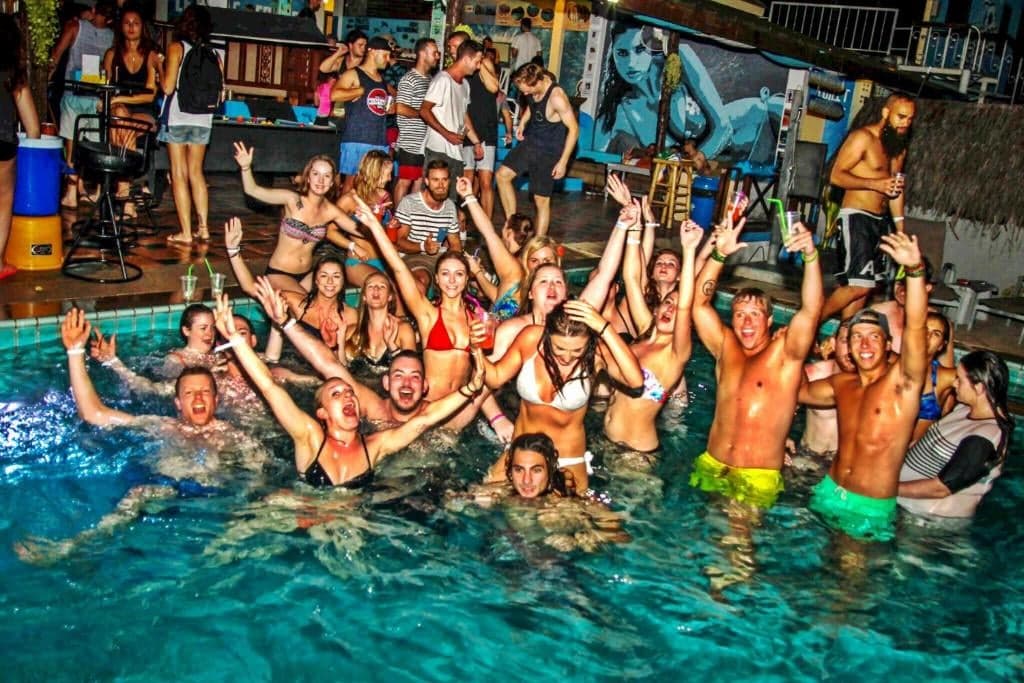 Pool party at the Arena Club, Koh Phangan